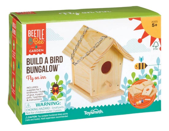 Beetle & Bee Build A Bird Bungalow, Backyard Birdhouse Kit