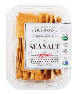 Firehook Organic Sea Salt Baked Crackers, 5.5 oz