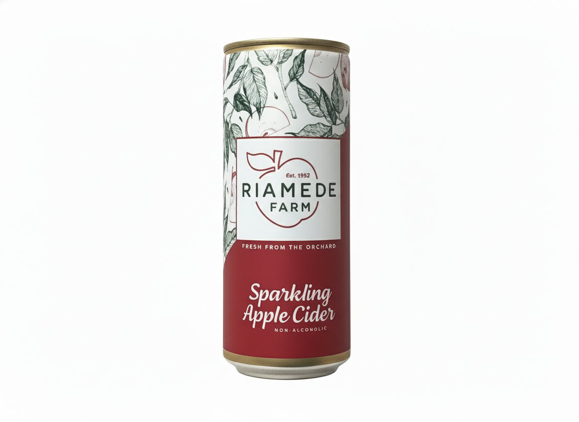 one can of Riamede Farm sparkling apple cider