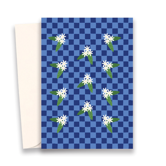 Gingham Daisy Greeting Card